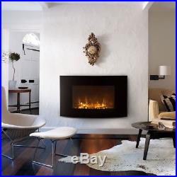 Wall Mount Electrical Fireplace Stand Insert Embedded With Realistic Flame Decor