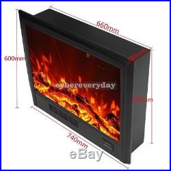 Wall Mounted Electric LED Fireplace Heater Insert Design With Remote Control