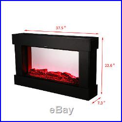 Wall Mounted Insert Recessed 1500W Electric Fireplace Heater 3D Flame