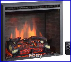 Western Electric Fireplace Insert Fire Crackling Sound Remote Control 750/1500W