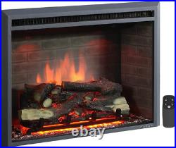 Western Electric Fireplace Insert with Fire Crackling Sound, Remote Control, 750