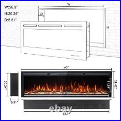 WiFi CharaVector Electric Fireplaces Recessed Wall Mounted Fireplace Insert 6