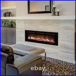 Wifi Electric Fireplace 40'' 1500W Wall Mounted Freestand Fireplace Heater Timer