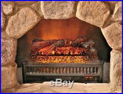 XL Electric Fireplace Insert Logs 23 In Heater Energy Efficient Led Ventless Fan