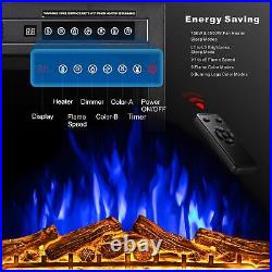 Xbeauty 28 Inch Electric Fireplace Insert, Infrared Electric Fireplace, 3D Color