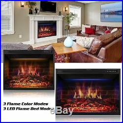 Xbeauty 33 Electric Fireplace Insert Recessed in Wall Freestanding Heate. New