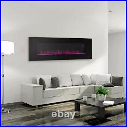 XtremepowerUS Recessed Electric Fireplace Insert withRemote Multicolor Flame Wall