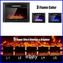 YODOLLA 28.5 Electric Fireplace Insert with 3 Color Flames Fireplace Heater