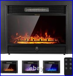 YODOLLA 28.5 Embedded Fireplace 3 Color Flame Insert Heater with Remote & Timer