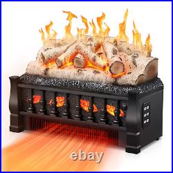 YOKOOL 21 Freestanding Electric Fireplace, Log Heater, Overheat Protection