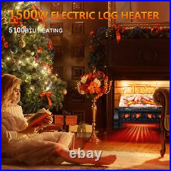 YOKOOL 21 Freestanding Electric Fireplace, Log Heater, Overheat Protection