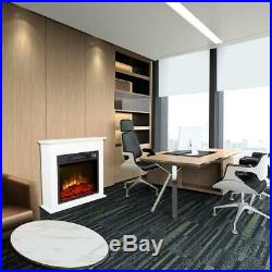 ZOKOP 1400W Electric Fireplace Insert Freestanding Log Flame Wooden Heater 18