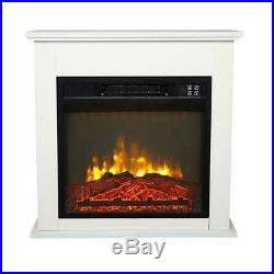 ZOKOP 1400W Electric Fireplace Insert Freestanding Log Flame Wooden Heater 18