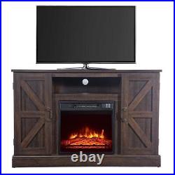 Zokop Home Wood Cabinet 47 TV Stand Stove Electric 18 Fireplace Insert Heater