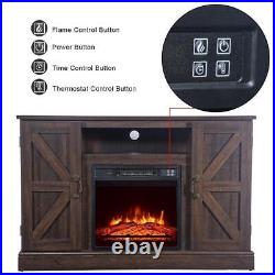 Zokop Home Wood Cabinet 47 TV Stand Stove Electric 18 Fireplace Insert Heater